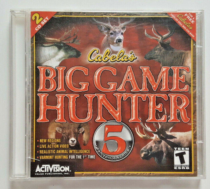 Cabela's Big Game Hunter 5:Platinum-PC CD ROM game-Rifle, Bow, Hunt your way