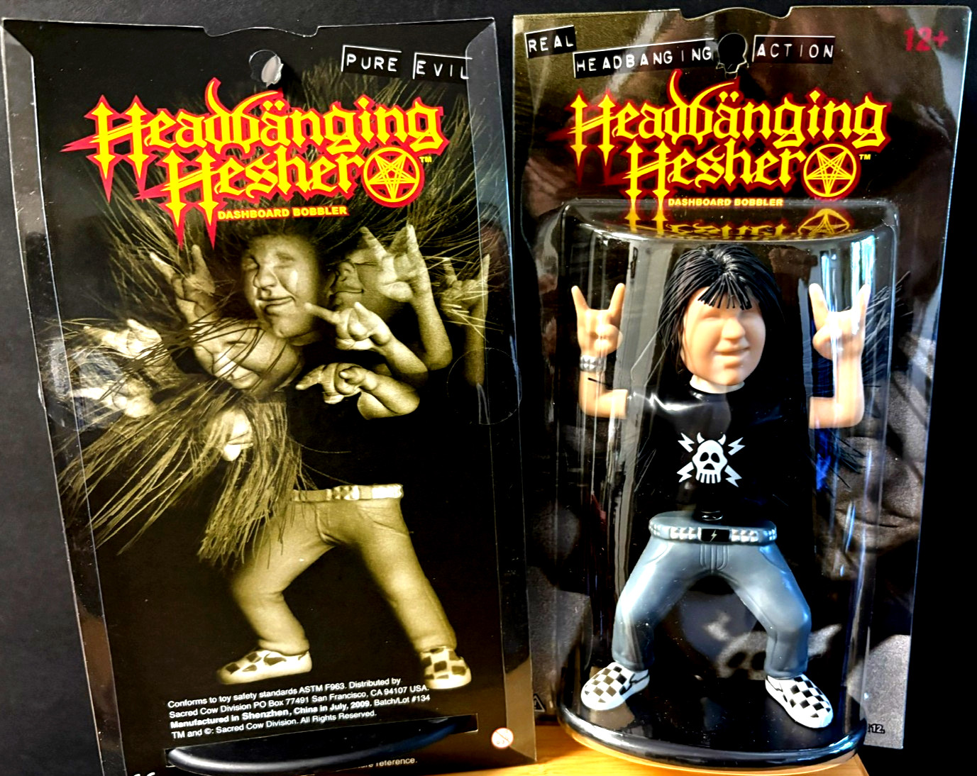 2-NEW Headbanging Hesher Dashboard Bobblehead HEAVY METAL Headbanger Rock n Roll