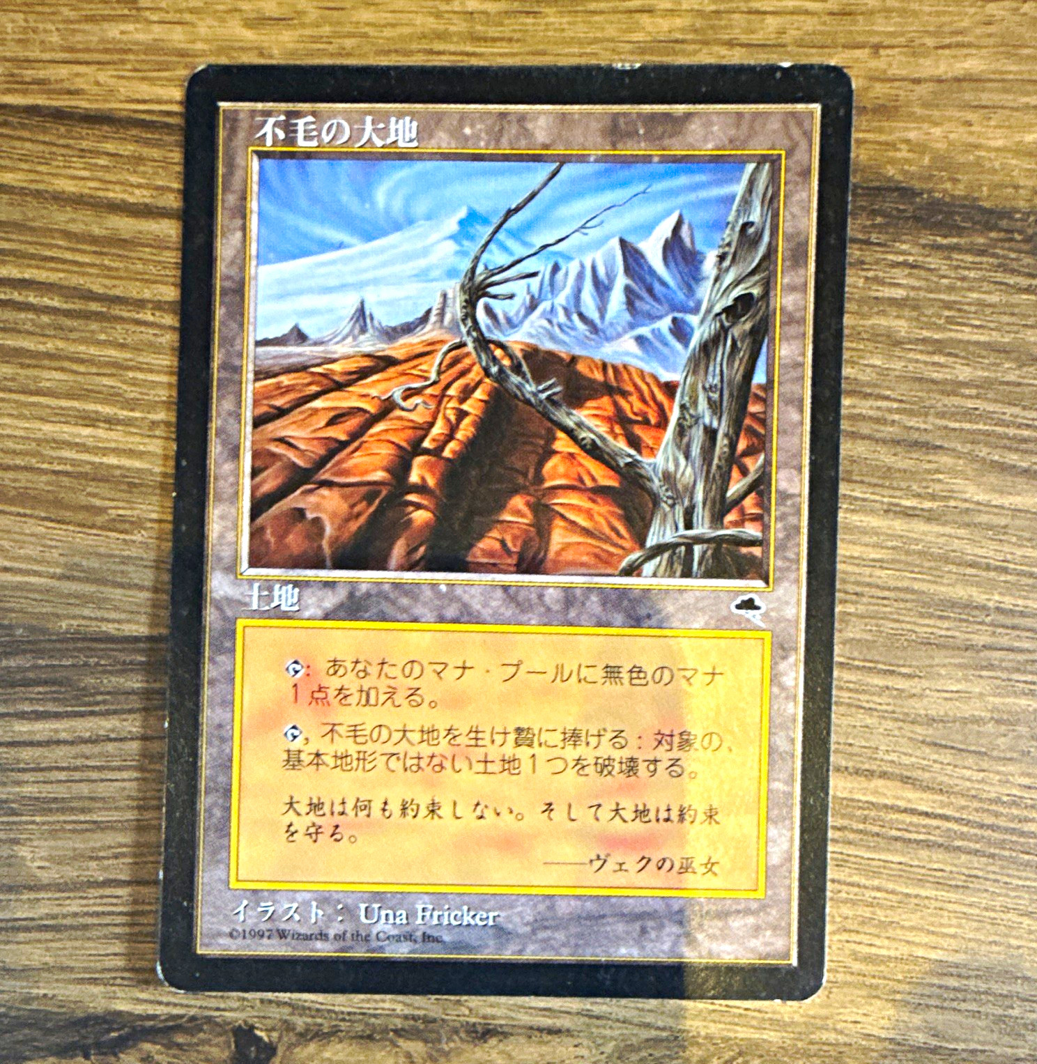 Wizards of the Coast MTG Wasteland Land, Tempest Uncommon 1997 Japanese Regular