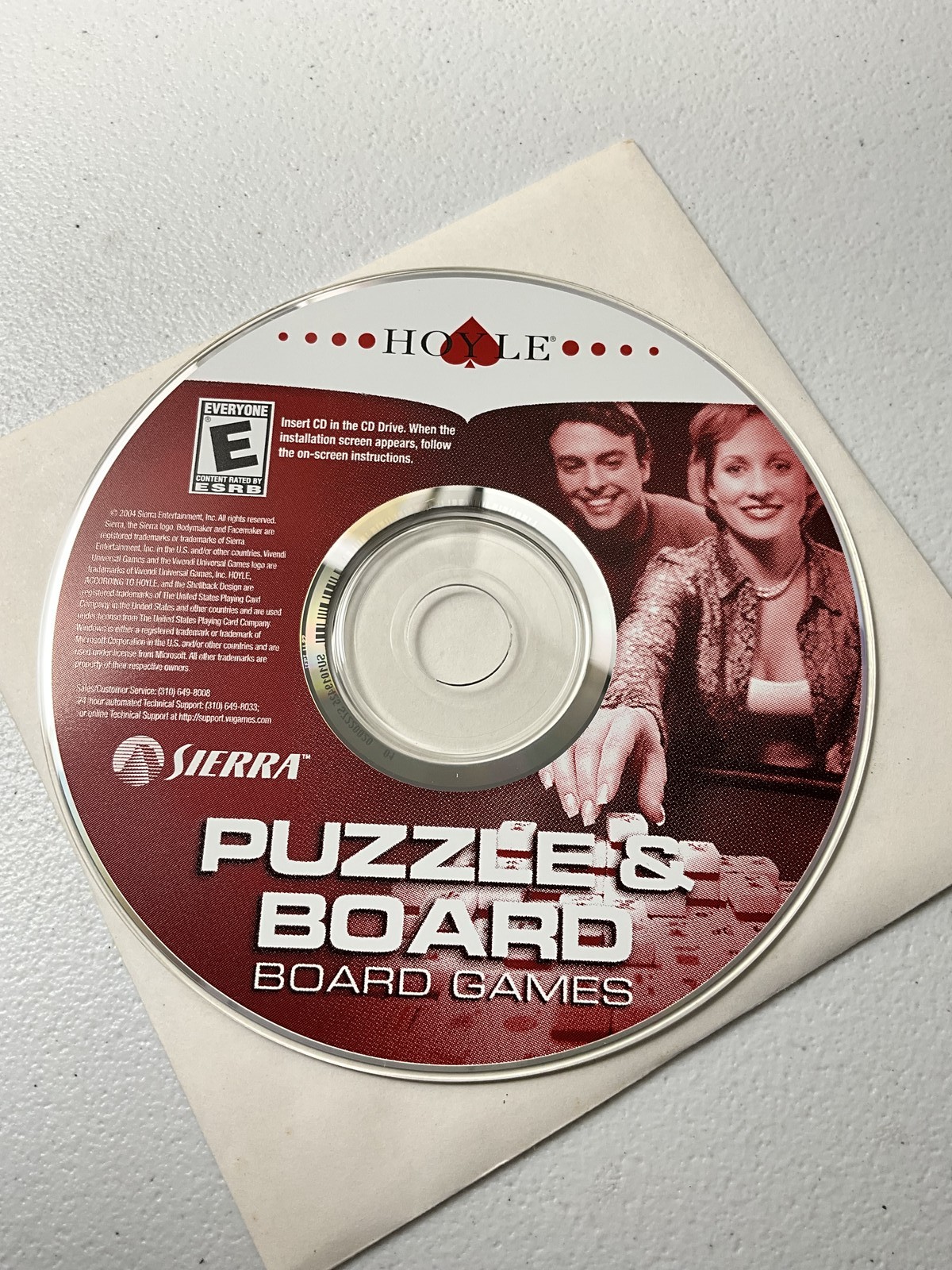 Hoyle Puzzle & Board Games PC CD-ROM 2004 Sierra Entertainment ESRB E