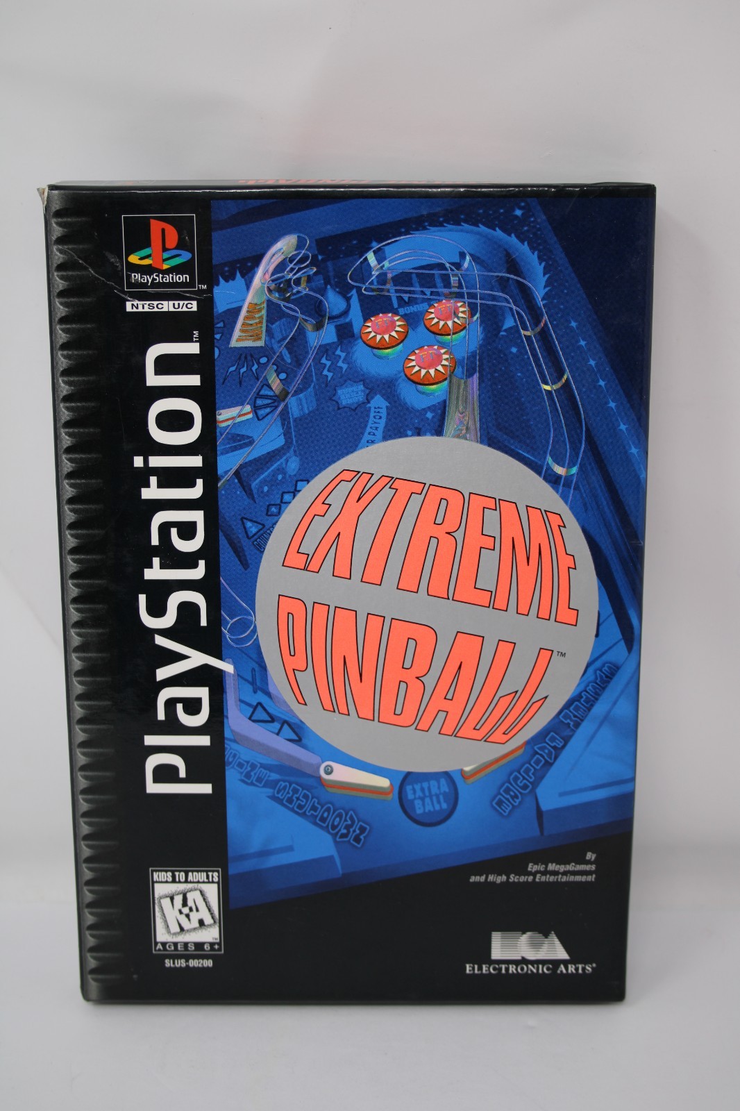 Extreme Pinball (Sony PlayStation 1, 1996) Long box