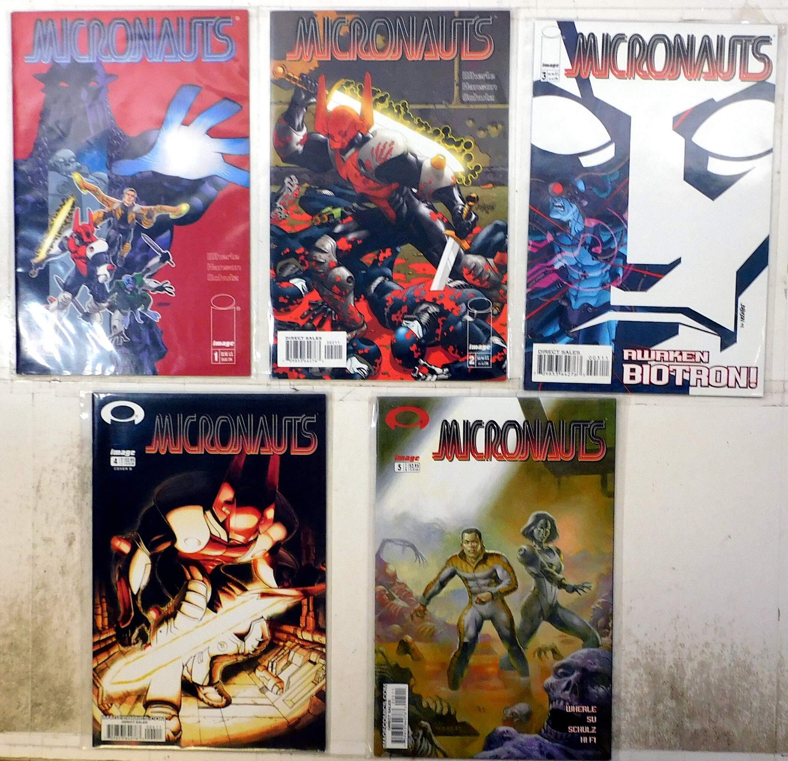 Micronauts 2nd Series Lot of 5 #1, 2, 3, 4, 5 (2002) Image Comics 1st Print
