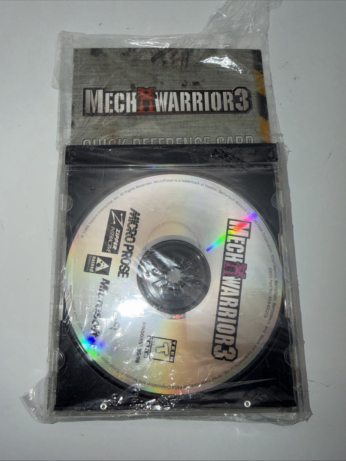 1999 MECH WARRIORS 3 PC CD-ROM with 1st EDITION Quick Reference Card