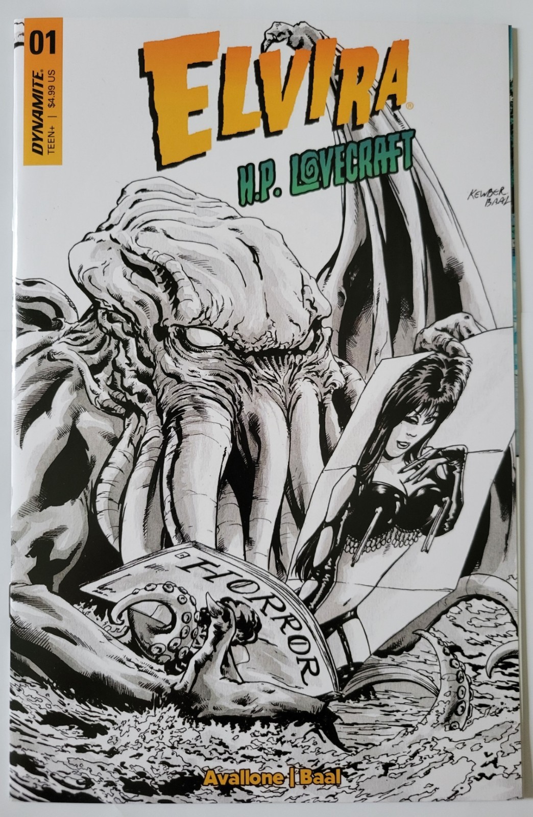 Elvira Meets H.P. Lovecraft #1 Kewber Baal B/W Incentive Variant 2024 NM