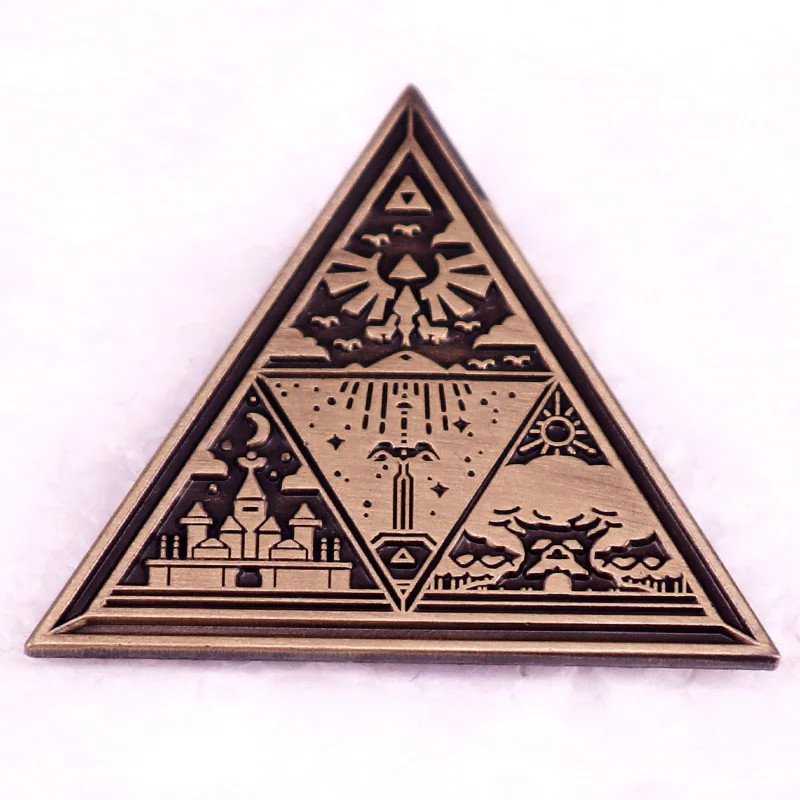 Adventure Game Triforce Enamel Pin Vintage Badge