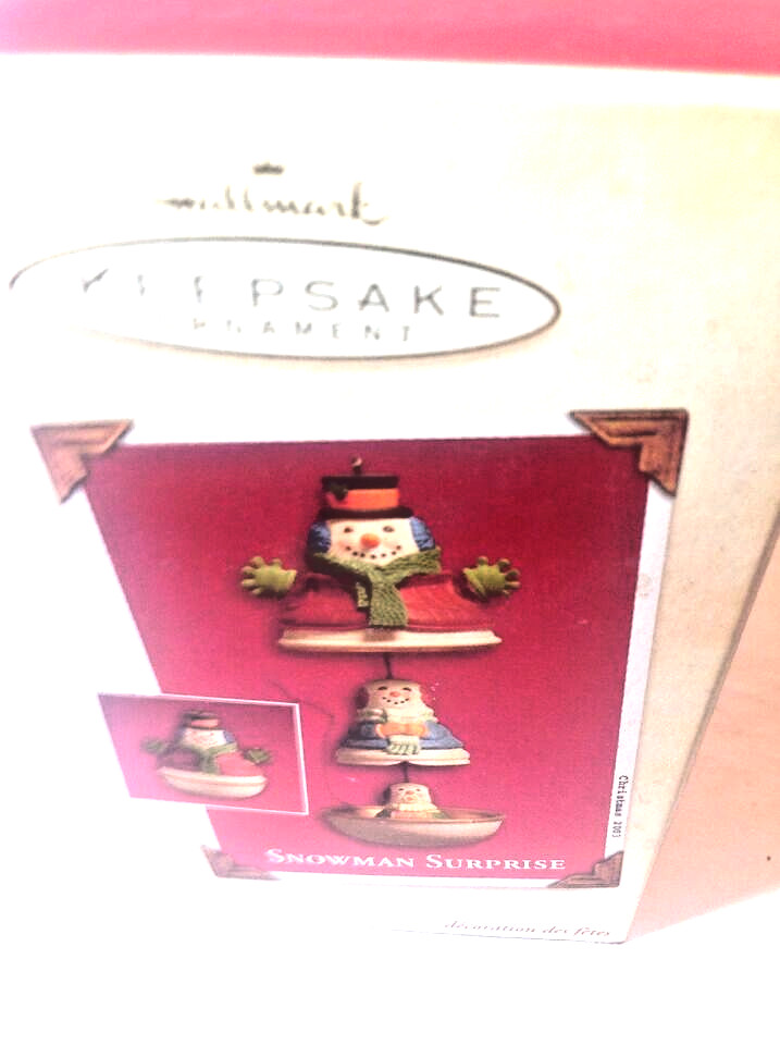 NEW 2003 Hallmark Ornament Snowman Surprise DV27