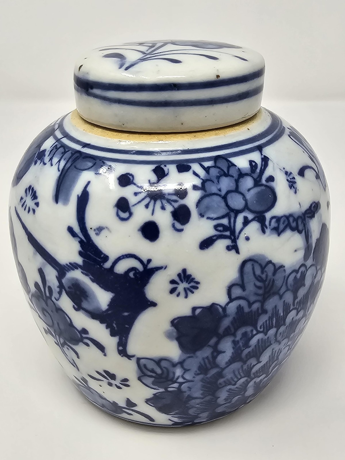 Festcool Antique Style Blue and White Porcelain Ceramic Covered Jar Vase, Chi...