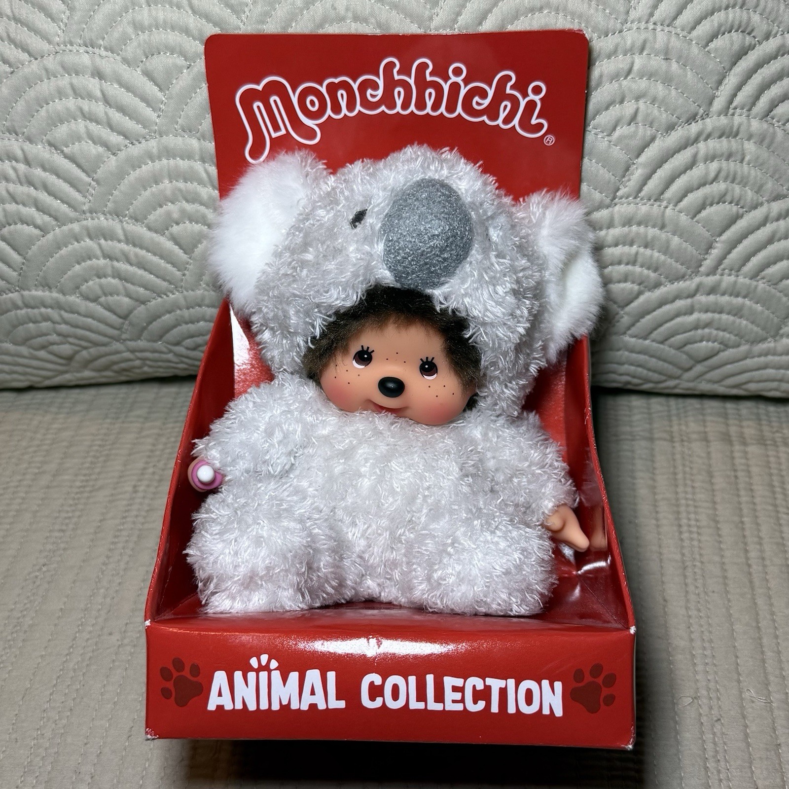 NIB Monchhichi Animal Collection Gray KOALA 8