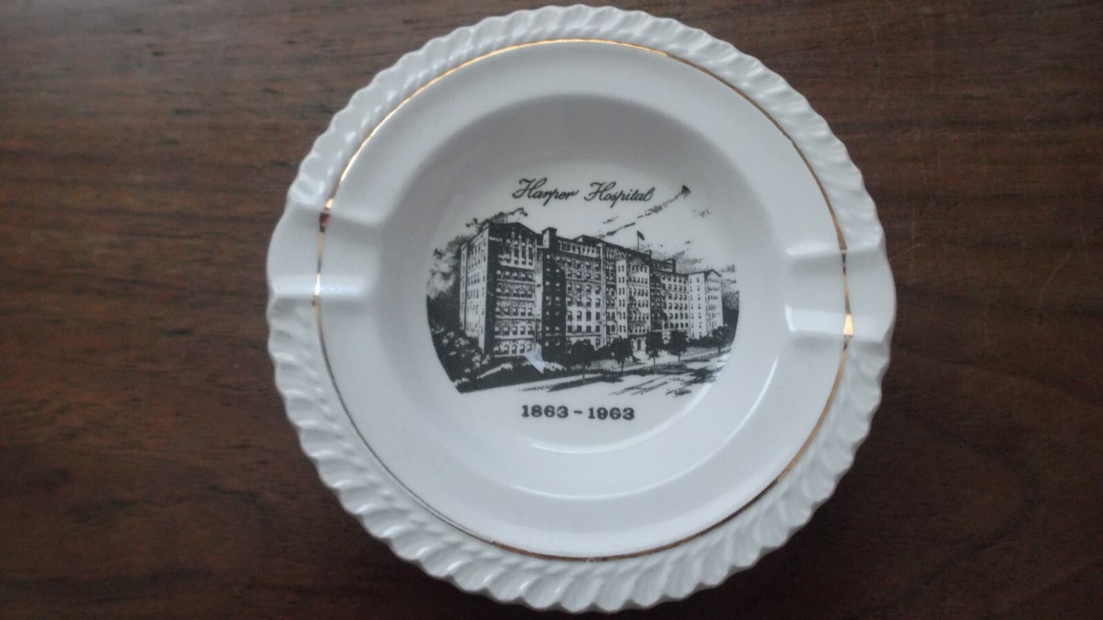 Harper Hospital, Detroit, Mich., 1863-1963 Anniversary Ashtray.