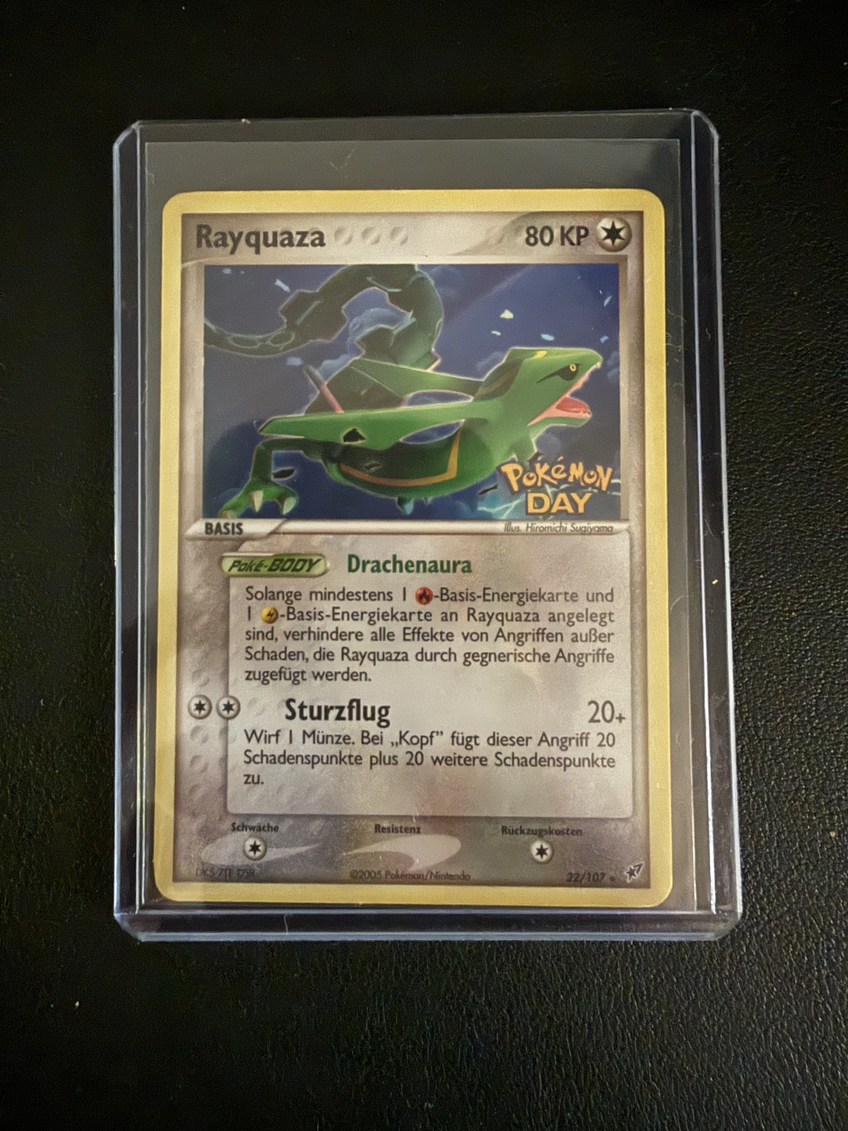 Rayquaza 22/107 2005 EX Deoxys GERMAN Pokemon Day Promo Pokemon Card