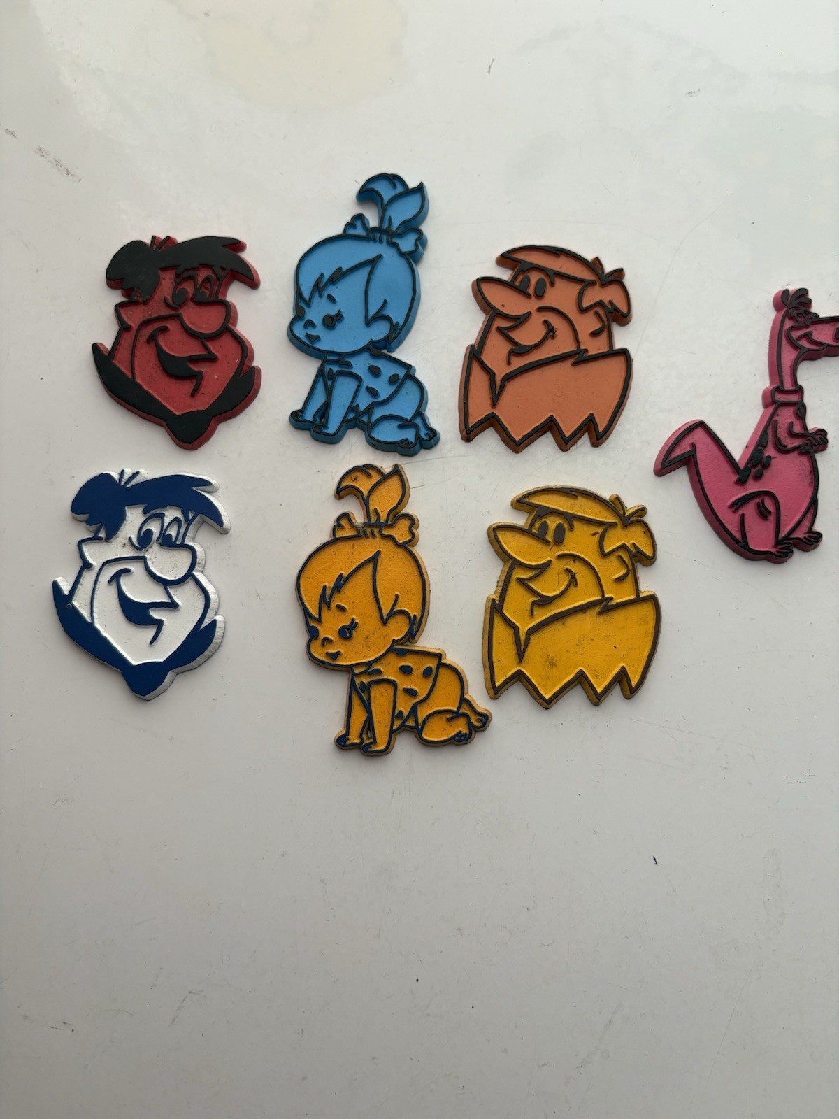Vintage -Hanna Barbera Rubber Refrigerator Magnets 1980’s Flintstones