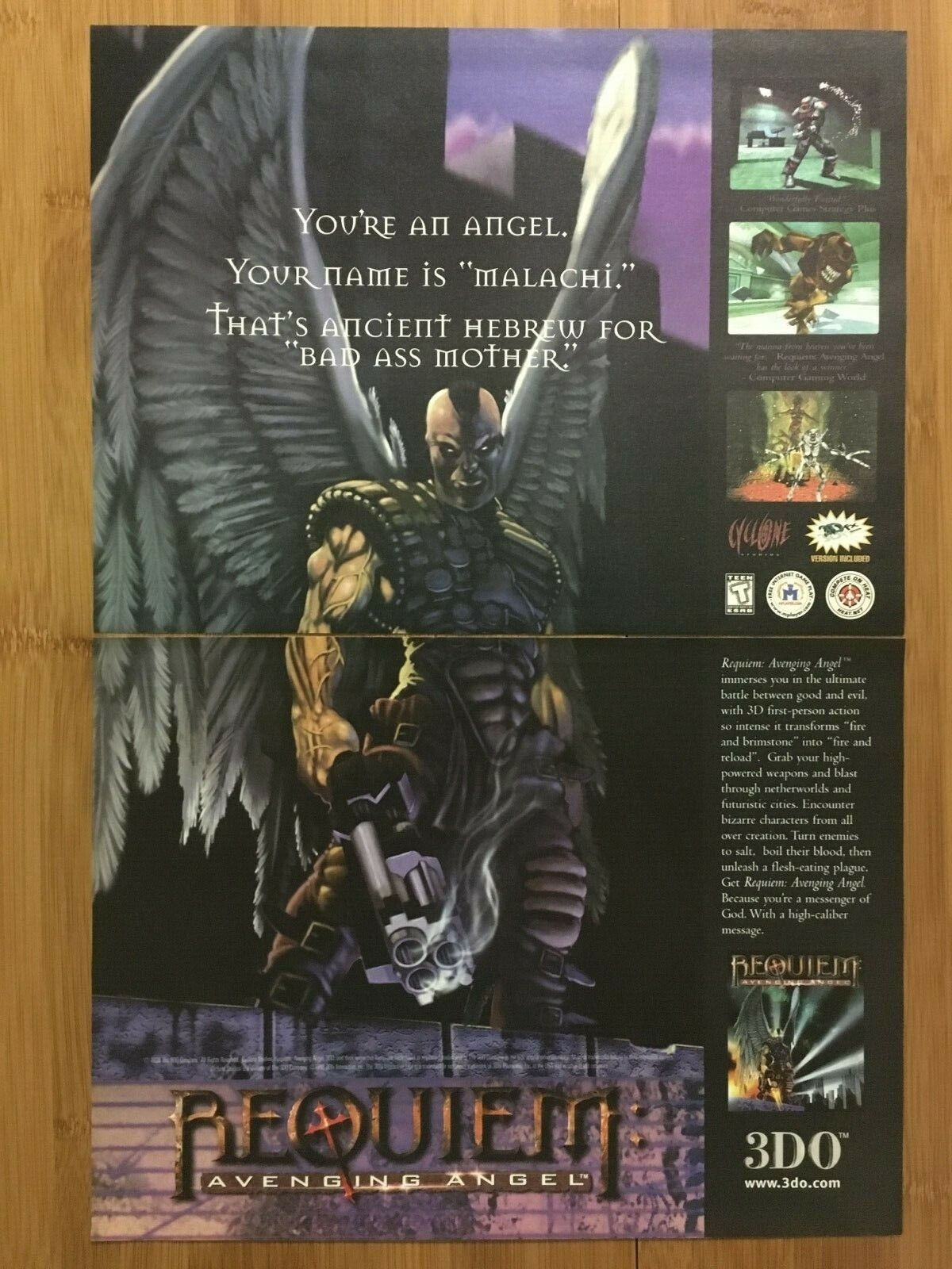 Requiem: Avenging Angel PC 1998 Vintage Print Ad/Poster Official Big Box Art