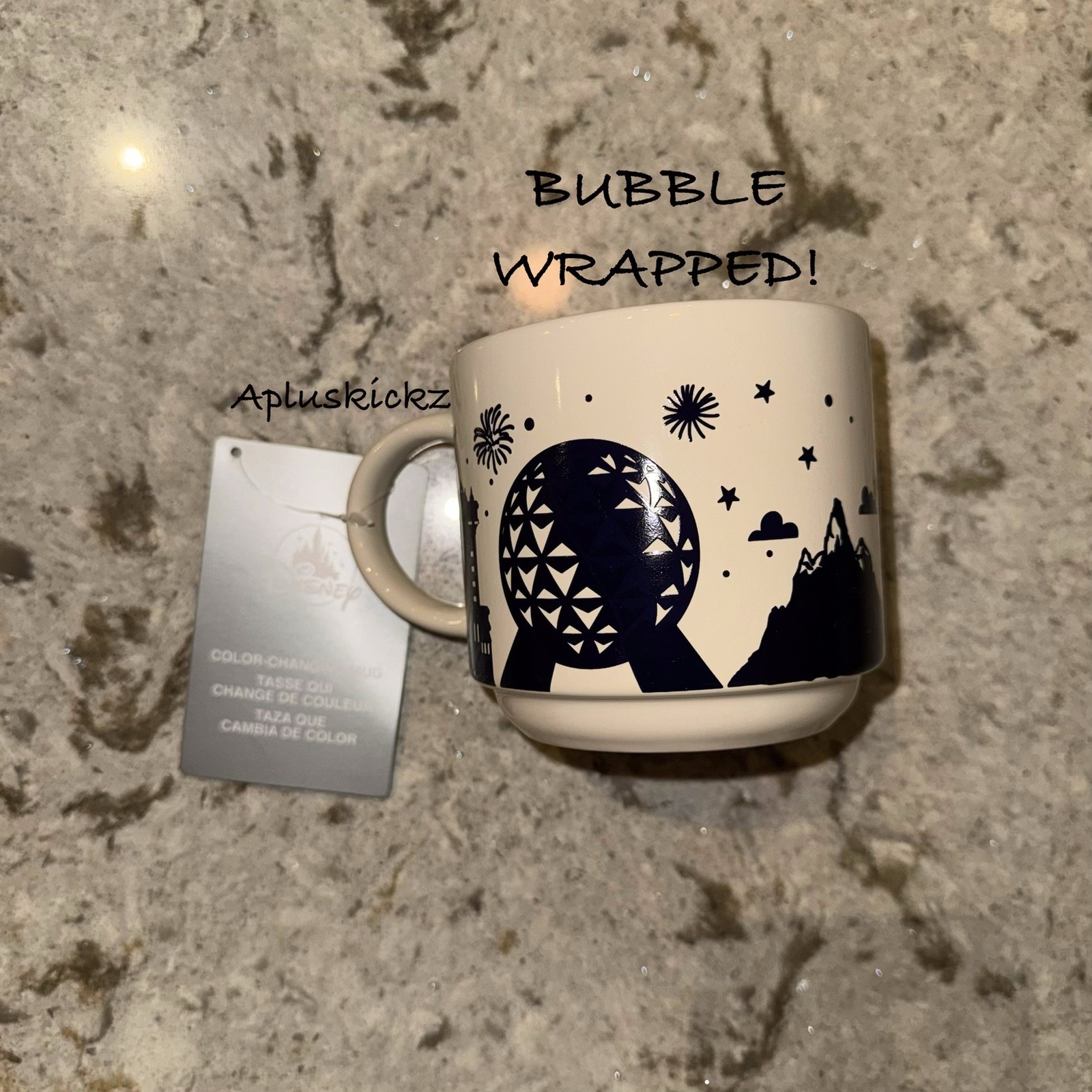 2025 Disney Parks WDW Four Parks Icons Color Changing Mug NWT BUBBLE WRAPPED