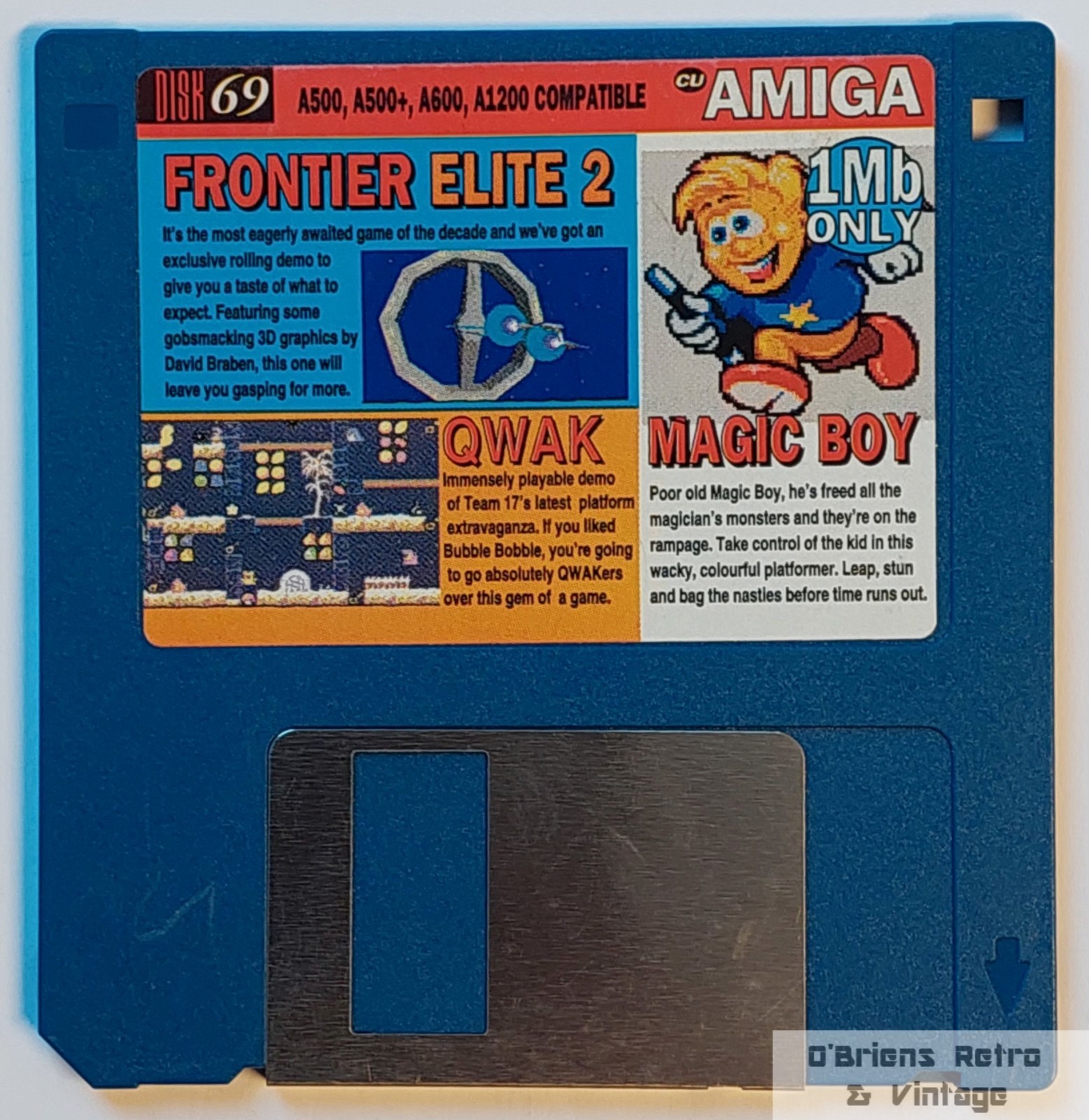 CU Amiga Cover Disk No. 69 1993 - Frontier Elite 2 - Commodore Amiga