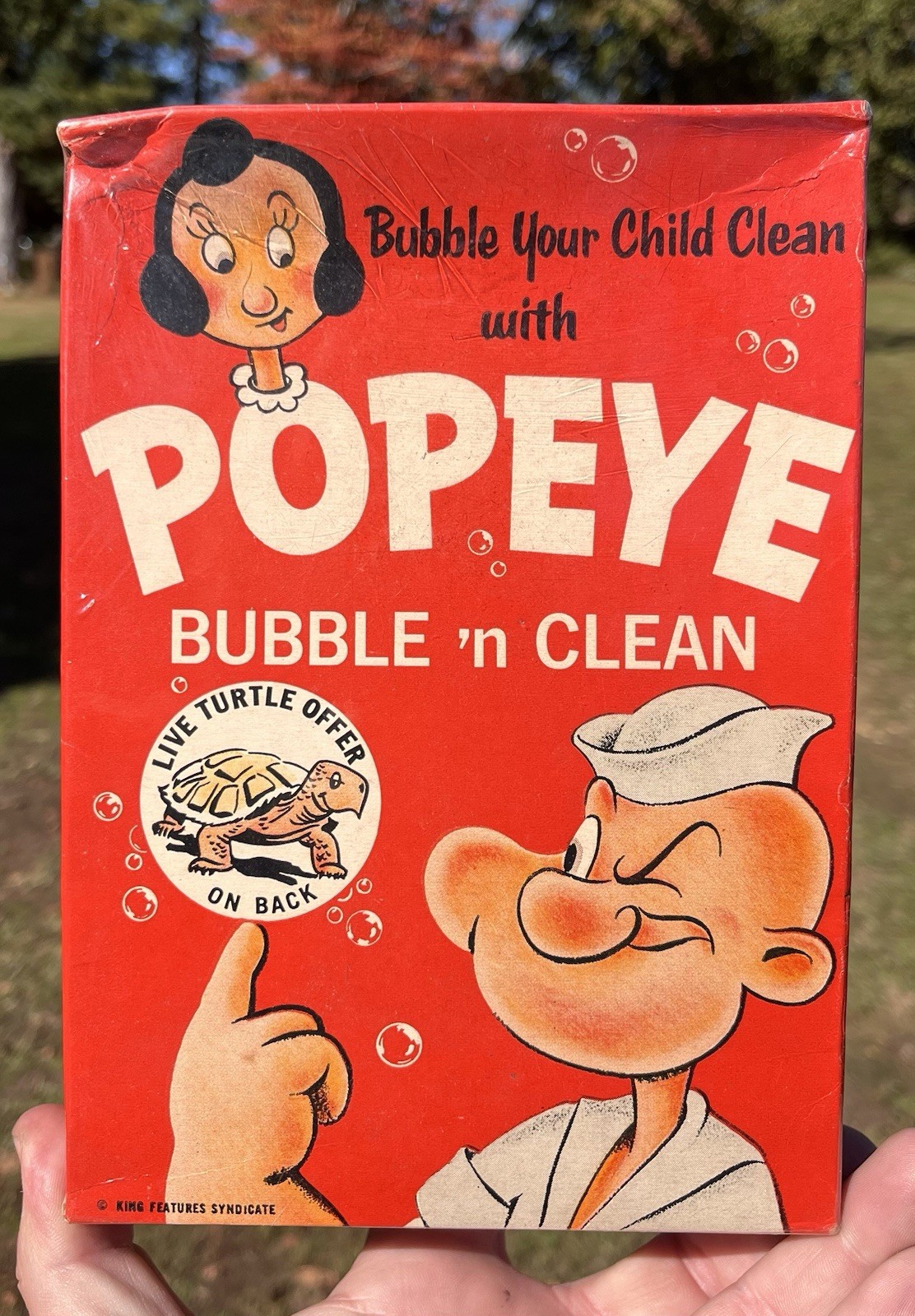 Vintage 1960s Popeye Bubble Bath Advertising Box