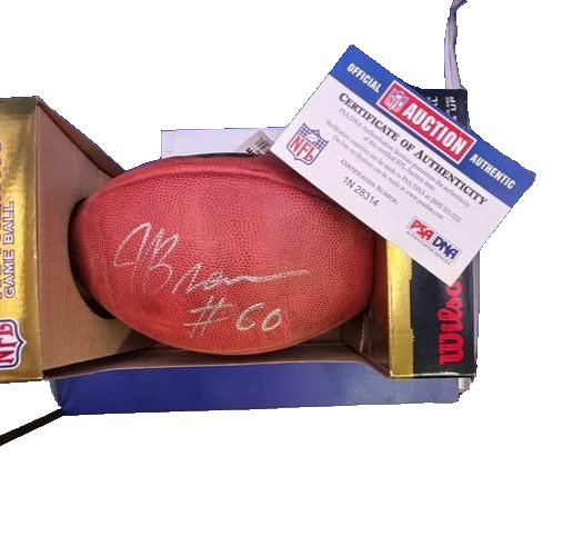 Jason Brown #60 Signed Wilson The Duke NFL Game Ball PSA/DNA Ravens
