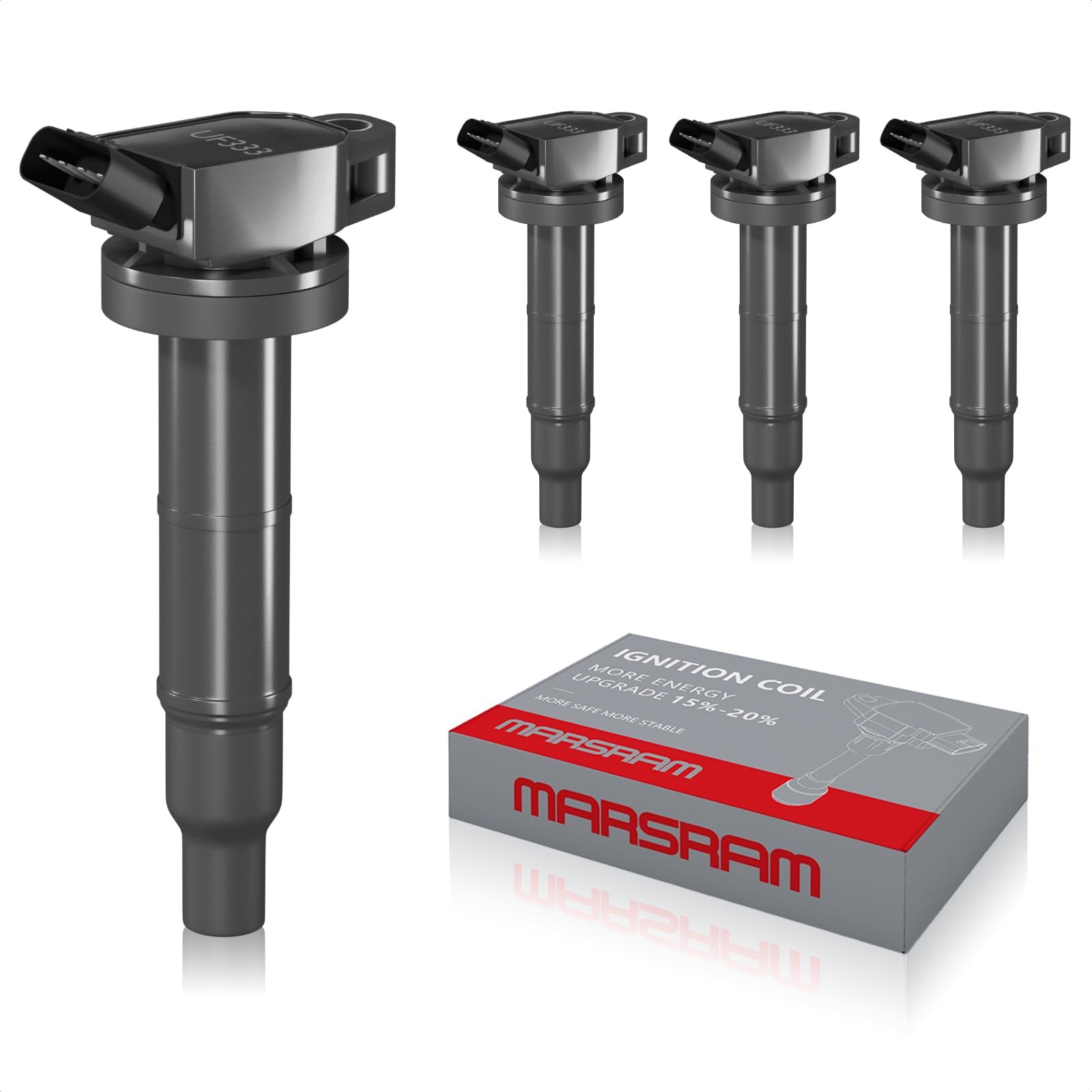 Marsram Ignition Coil Pack UF333 Compatible with 4Pcs-Ignition 