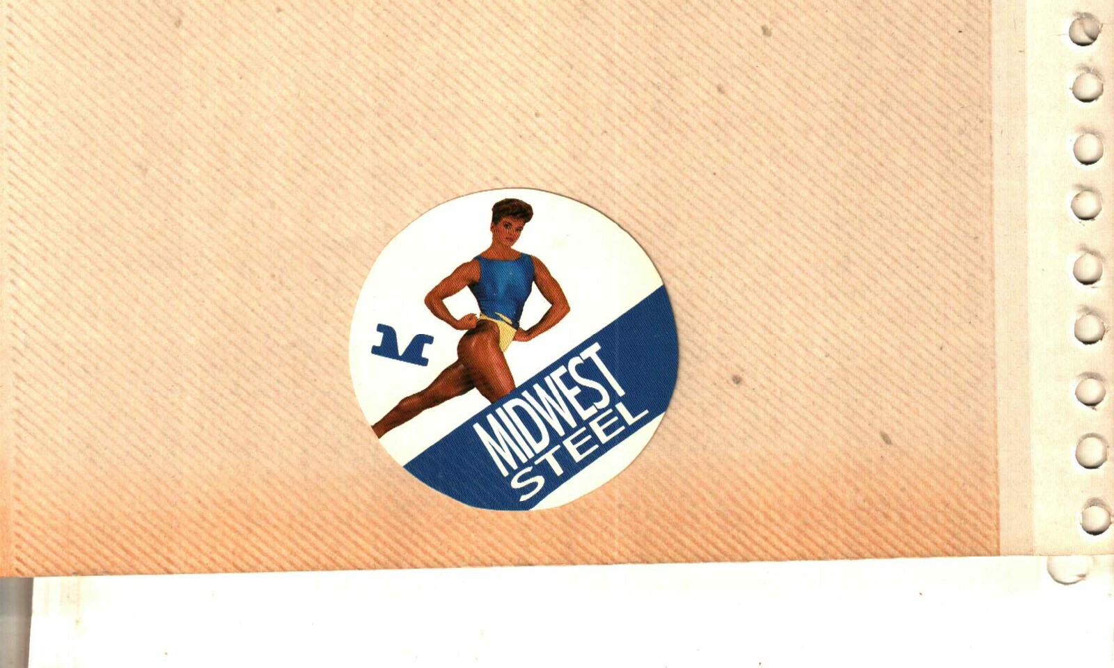  NICE WOMAN OLD MIDWEST STEEL COAL MINING STICKERS # 282