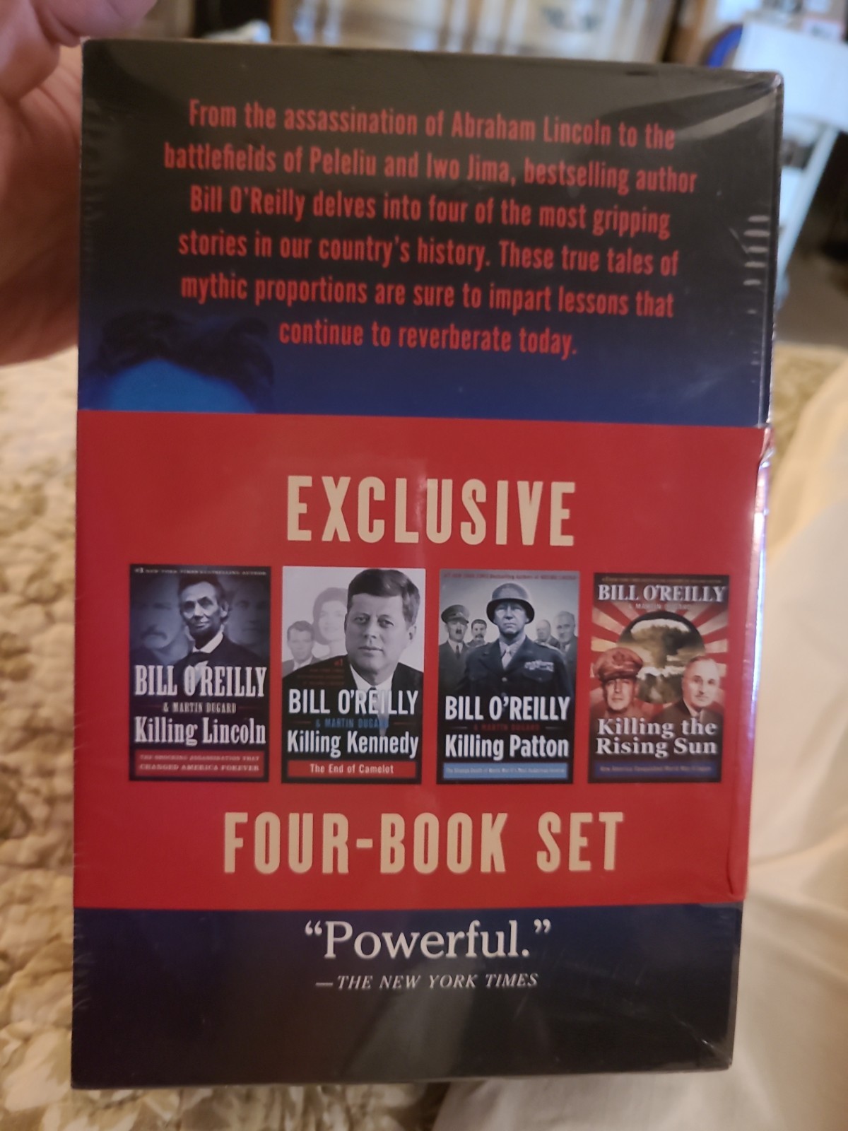 Bill O'Reilly- Set of 4 Killing Lincoln, Kennedy, Patton & The Rising Sun