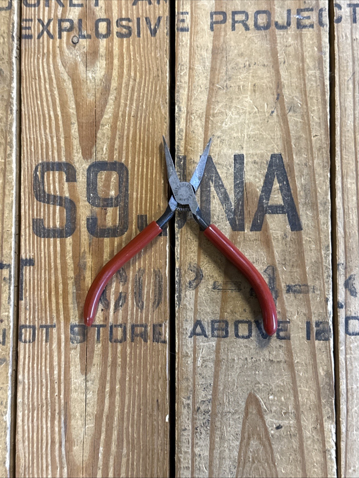 Vintage Proto 268BSG Mini Needle Nose Pliers USA Red Grips Nice