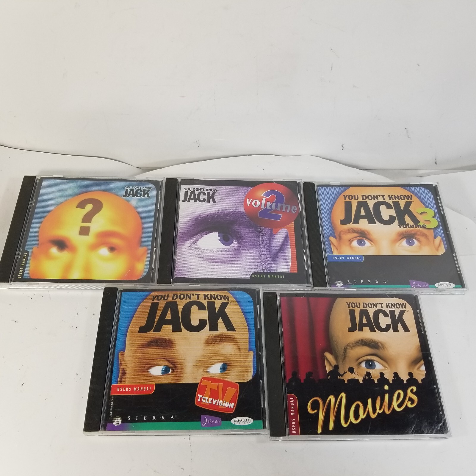 Lot Of 5 You Don\'t Know Jack PC Party Games Volumes 1 2 3 TV Movies