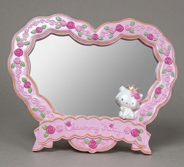 VTG Charmmy Kitty Mirror Heart Rose Pink Sanrio 2007 Y2K Desktop Makeup Rare JP