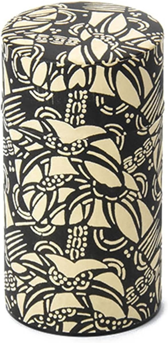 Japanese Pokkan Coffee Spice Tea Tin Canister Washi Paper Storage with Lid 7....