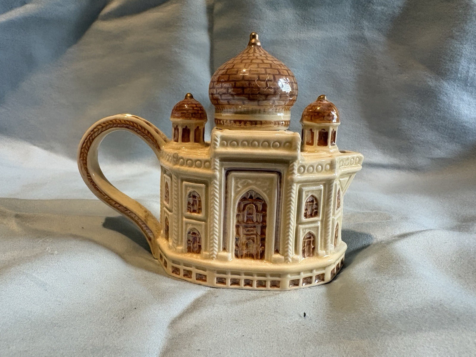 Vintage Fitz and Floyd Taj Mahal Teapot with Lid Ceramic Limited Edition 1990s