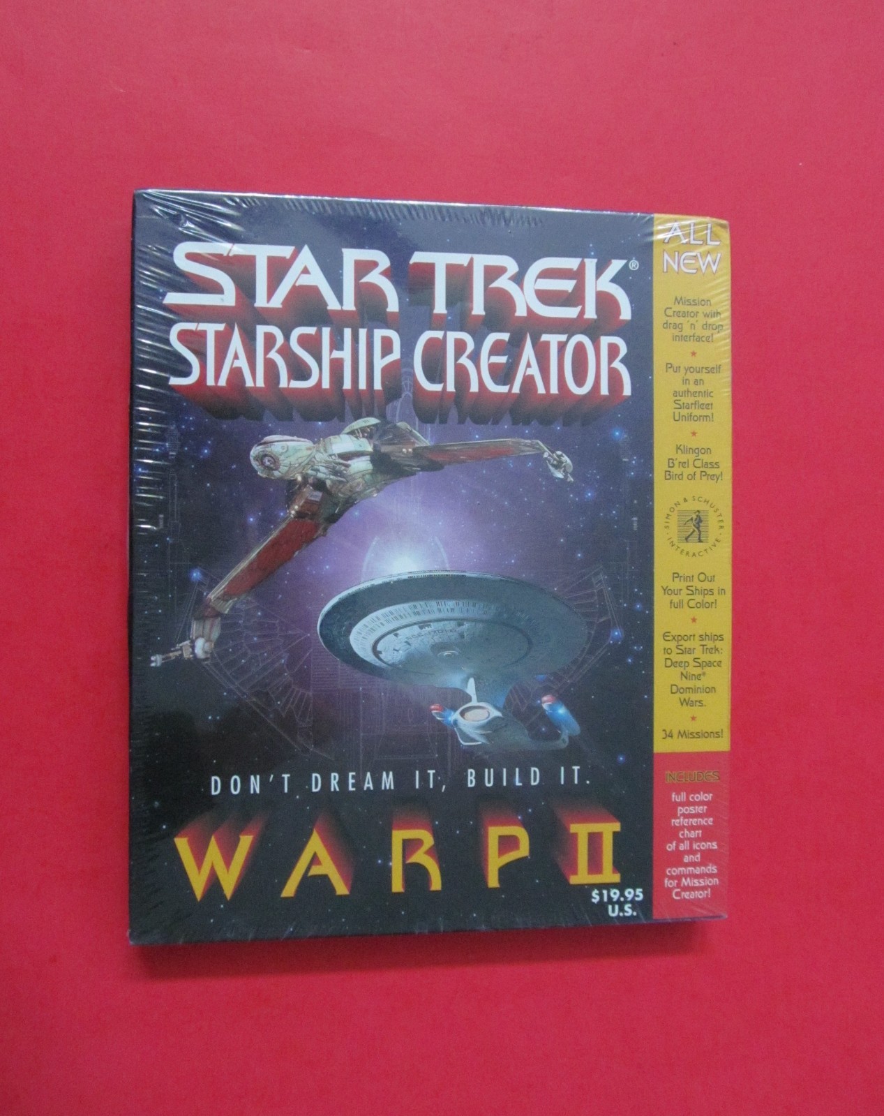 Star Trek Starship Creator Warp II New Sealed Big Box PC Win 95/98 2000