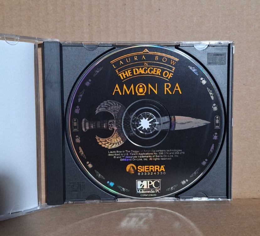 Laura Bow: The Dagger of Amon Ra (PC-CD, 1992) - Disc Only w/ Repro Art, Tested