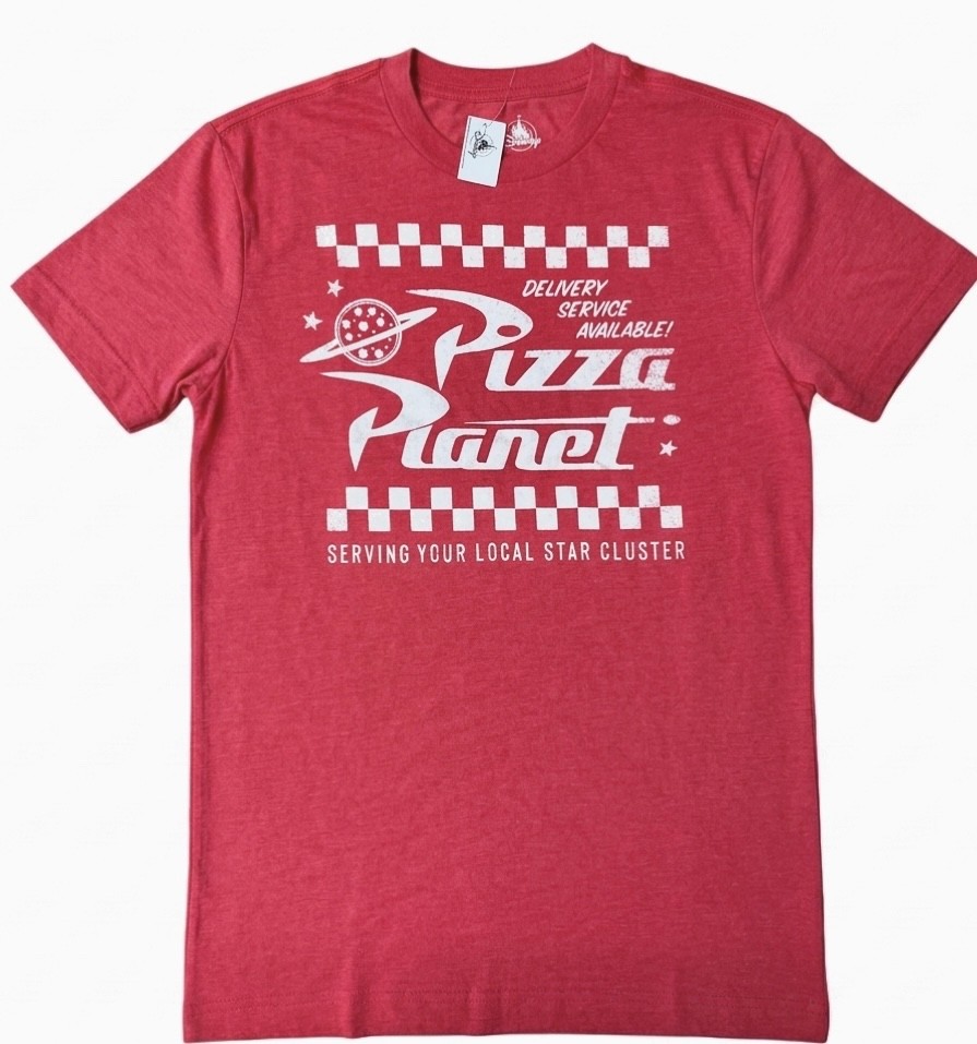Disney Parks Toy Story Pizza Planet T-Shirt Adult Distressed Red Size 2XL - NEW