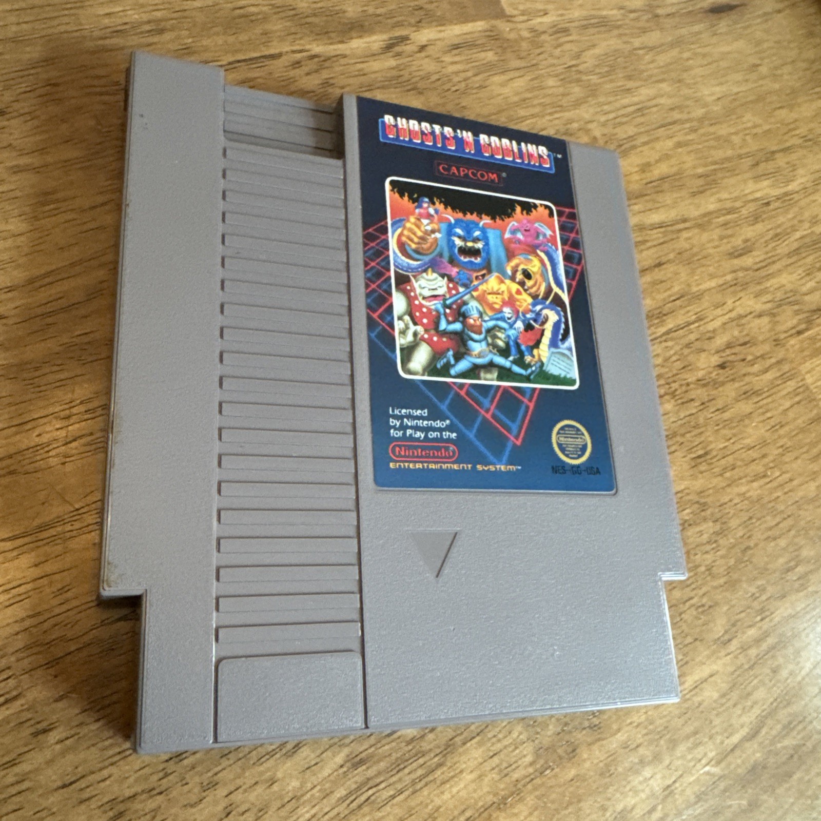 Ghosts 'n Goblins (Nintendo NES, 1986) Cartridge & Dust Cover 5 Screw Variant 
