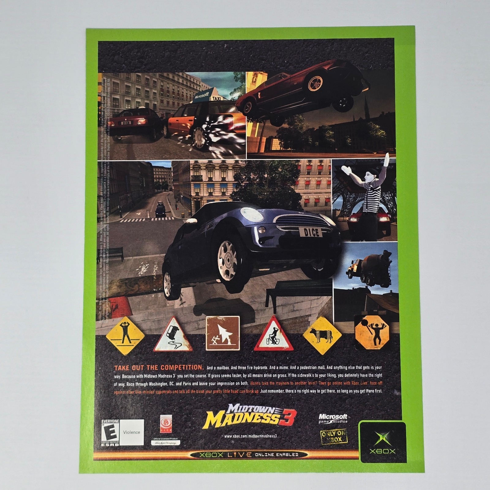 Midtown Madness 3 Xbox Competition Print Ad/Poster Promo Art