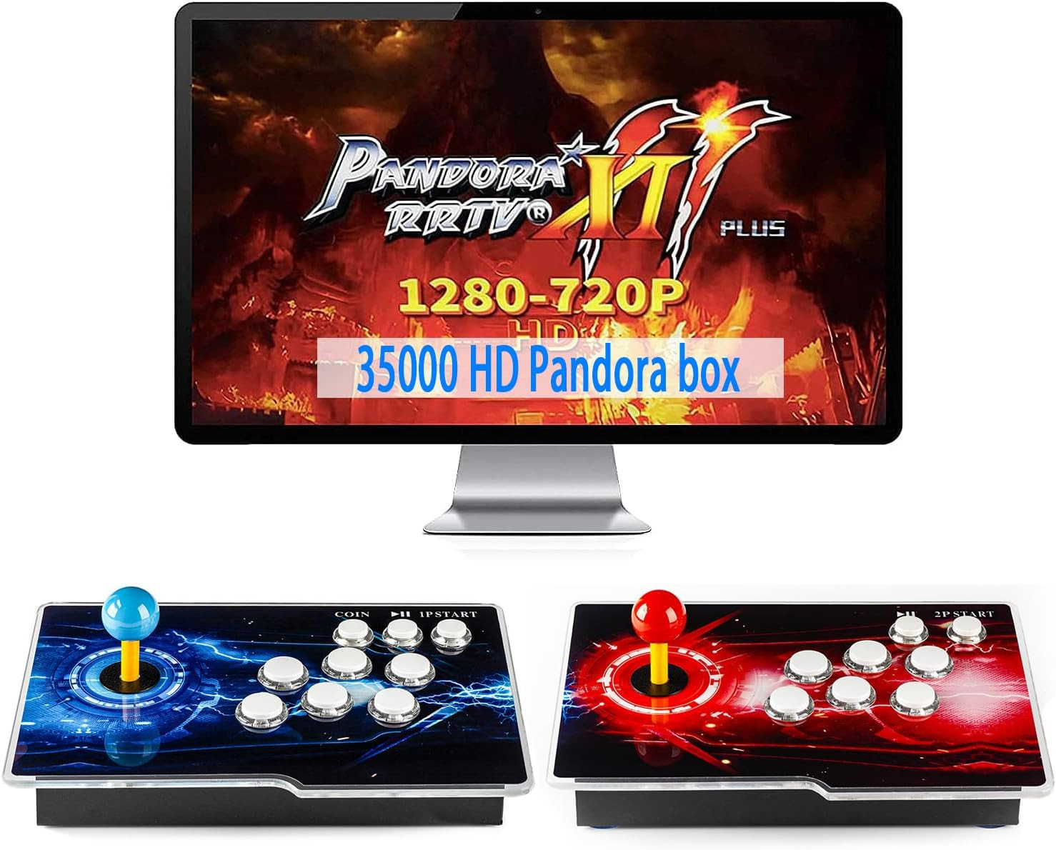 35000 Games in 1 Pandora Box Retro Arcade Game Console with Two Separate Host fo