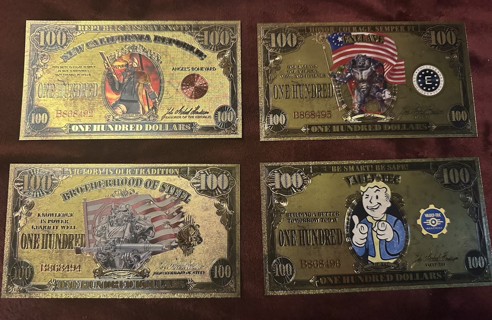 Complete Fallout Novelty Set Of Four