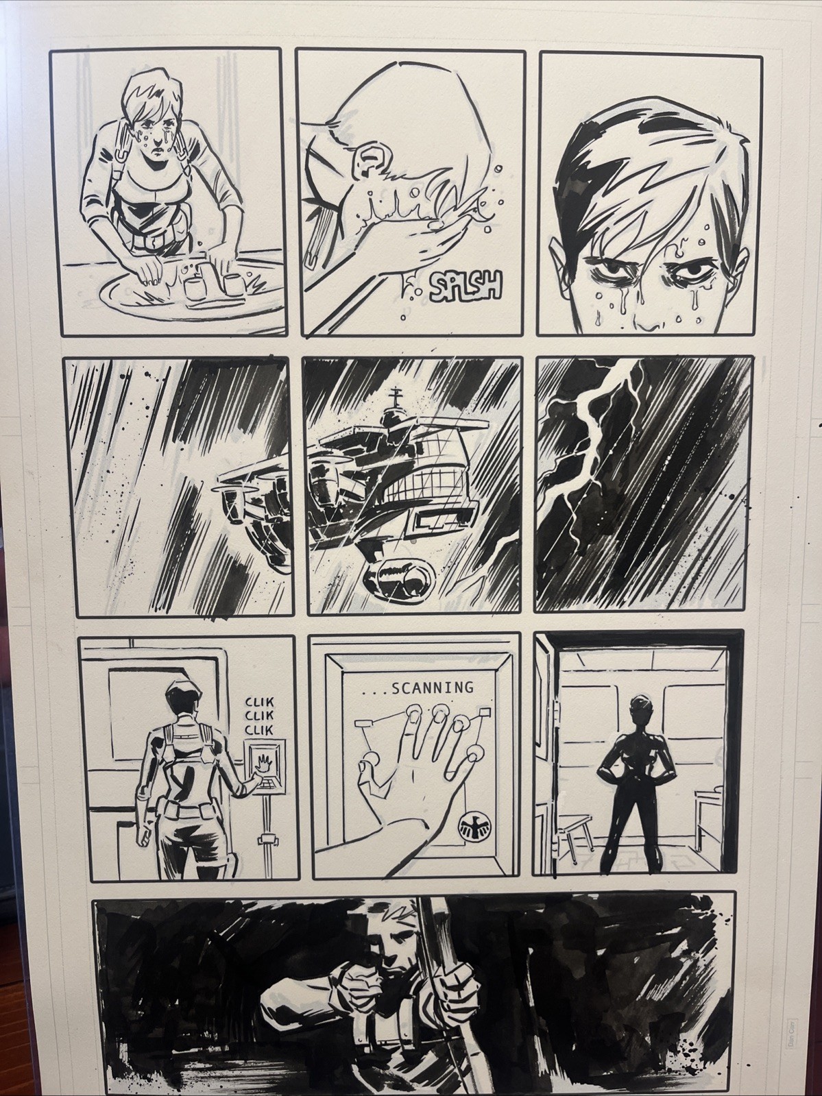 Secret Avengers #5 p19 Michael Walsh Original Art Hawkeye Maria Hill