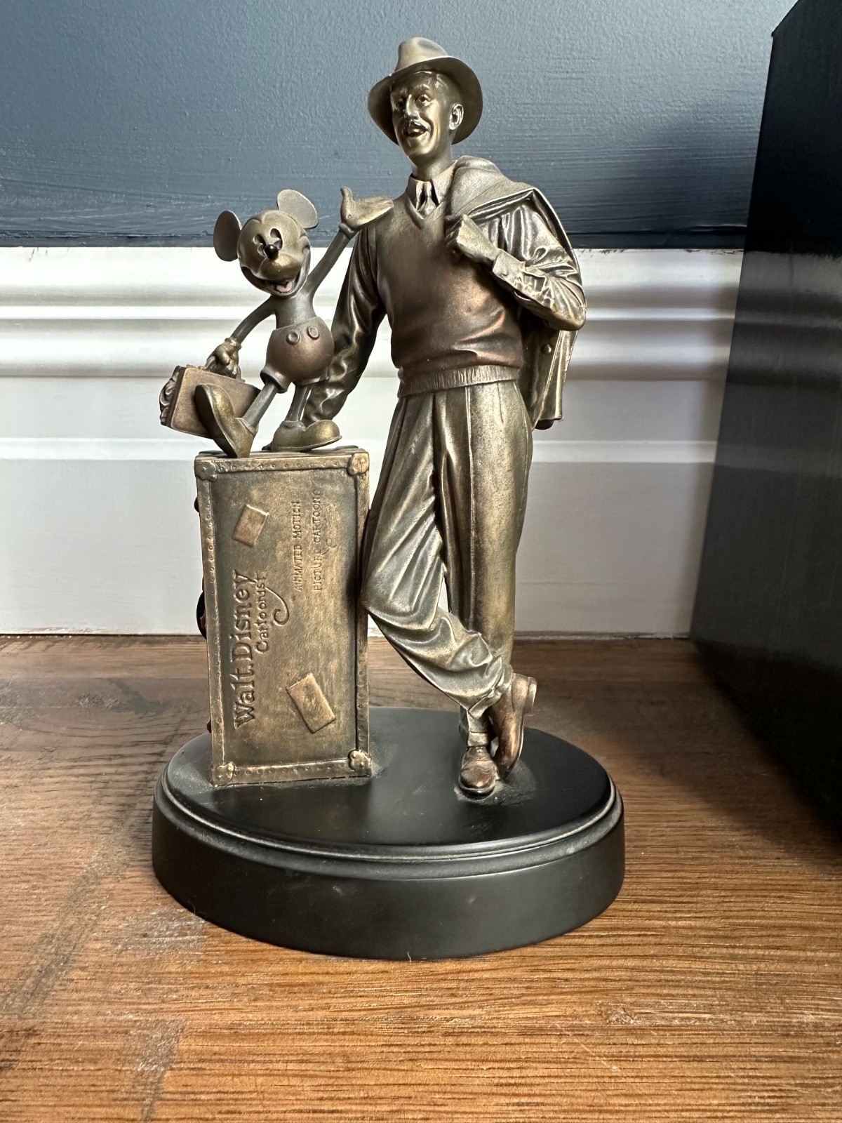 Walt Disney and Mickey Storytellers Bronze effect Statue