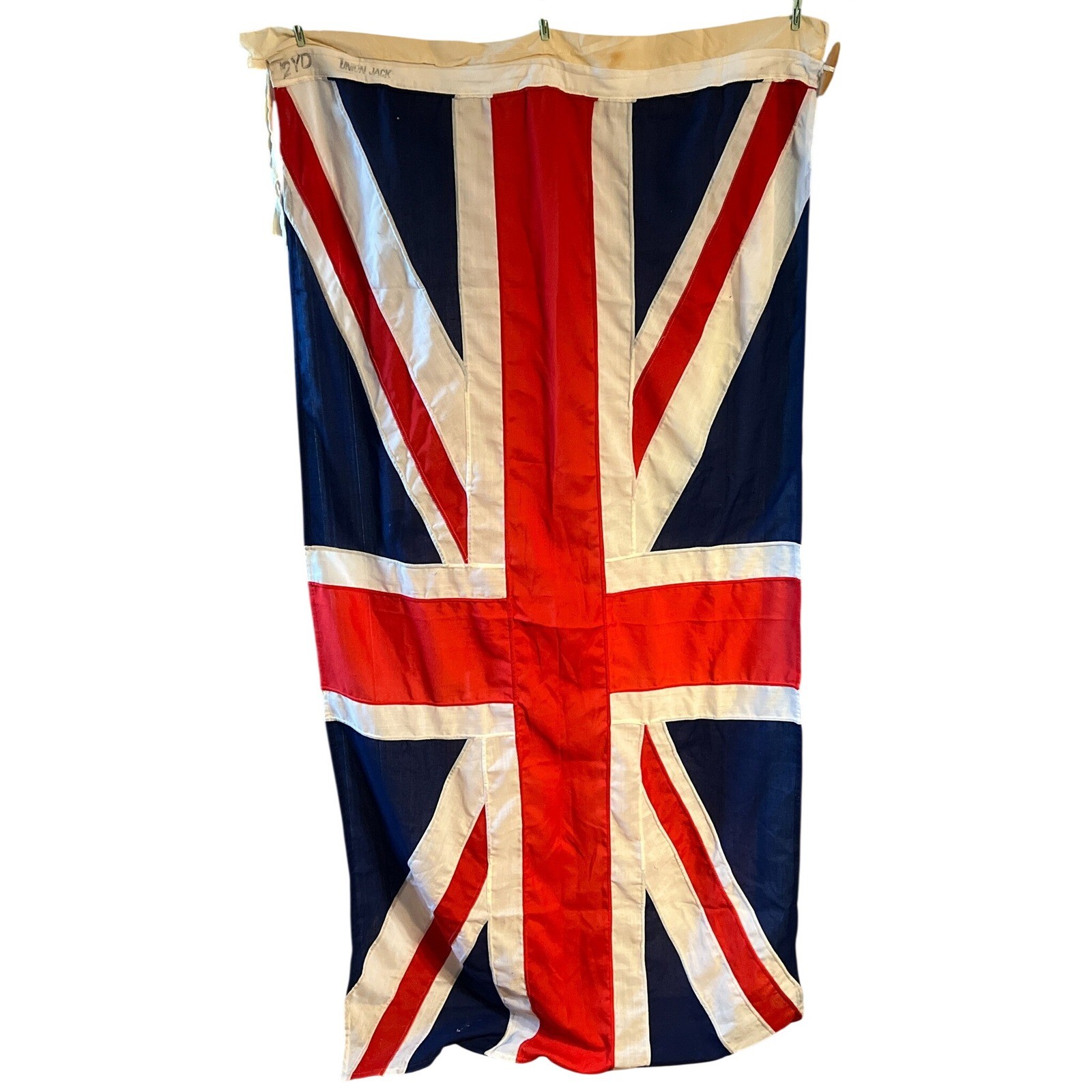 Vintage Cotton Sewn Union Jack Flag 2 Yard British Maritime Bunting 70