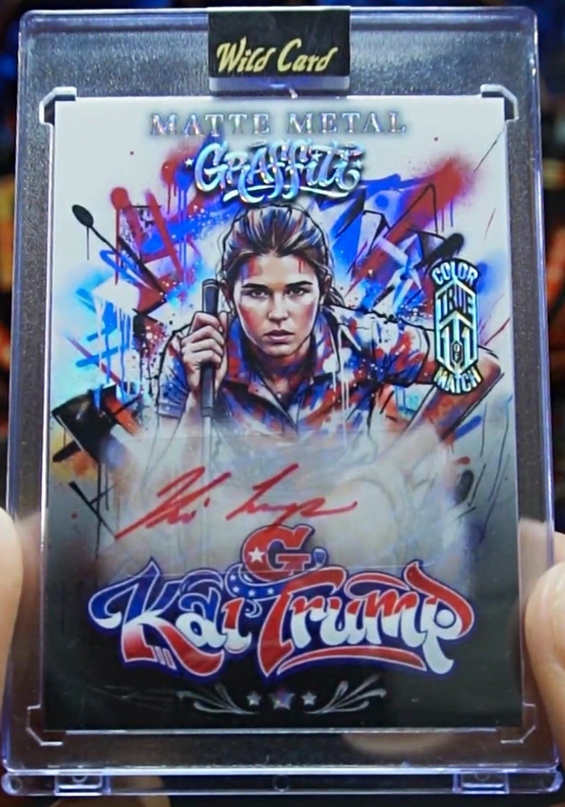 Wild Card Matte Metal Graffiti Kai Trump Auto Color Match G3 Non-Sport Card