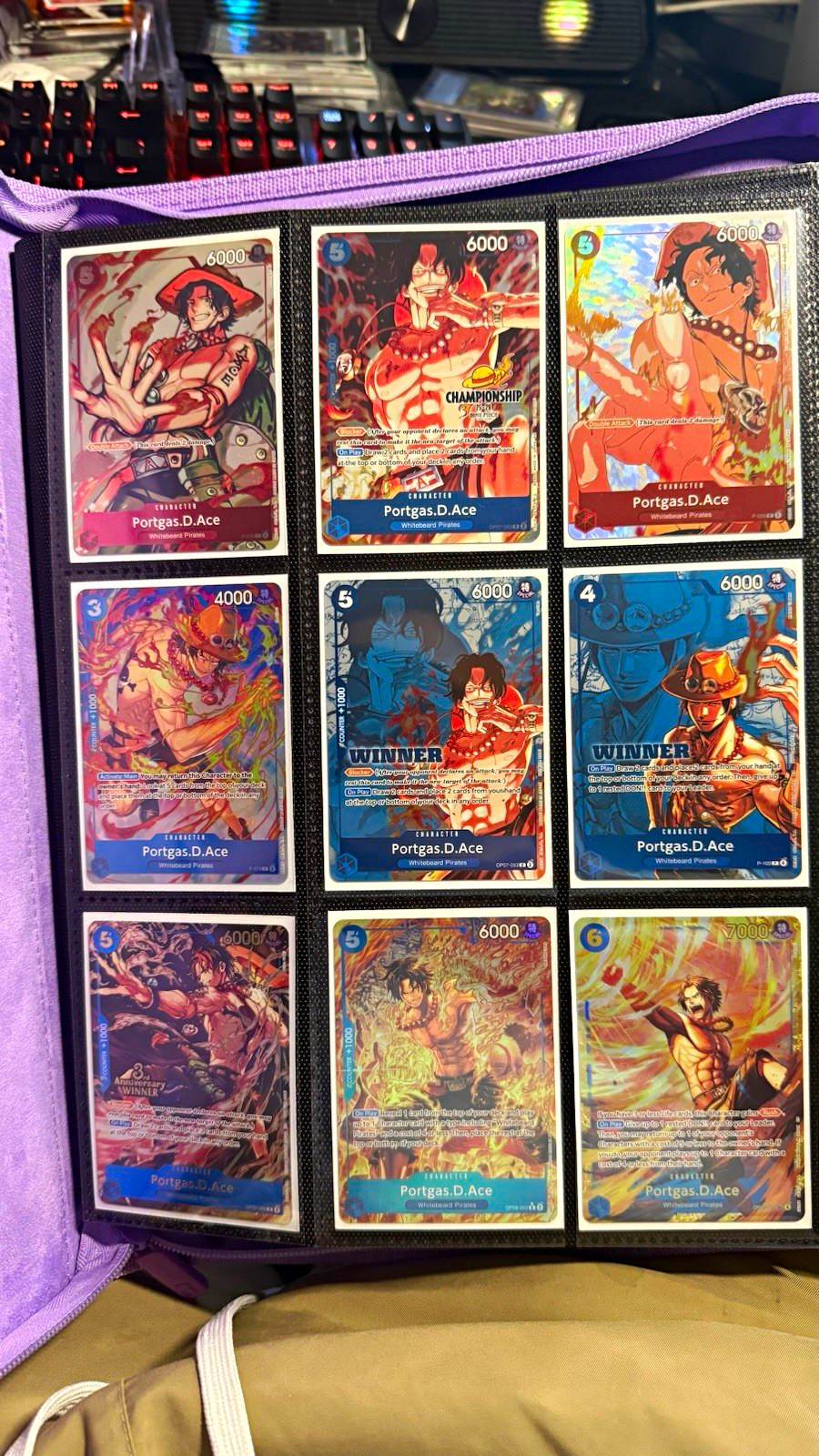 Bandai One Piece Card Game Portgas D. Ace Collection Holofoil Lot 31 EN