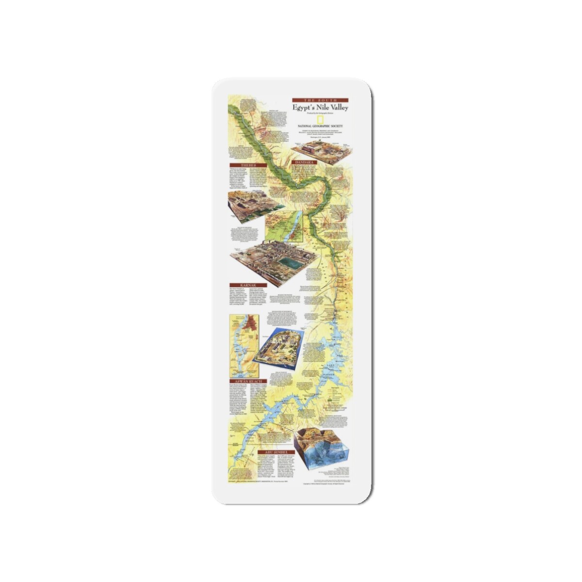 Egypt's Nile Valley- The South (1995) (Map) Refrigerator Magnet