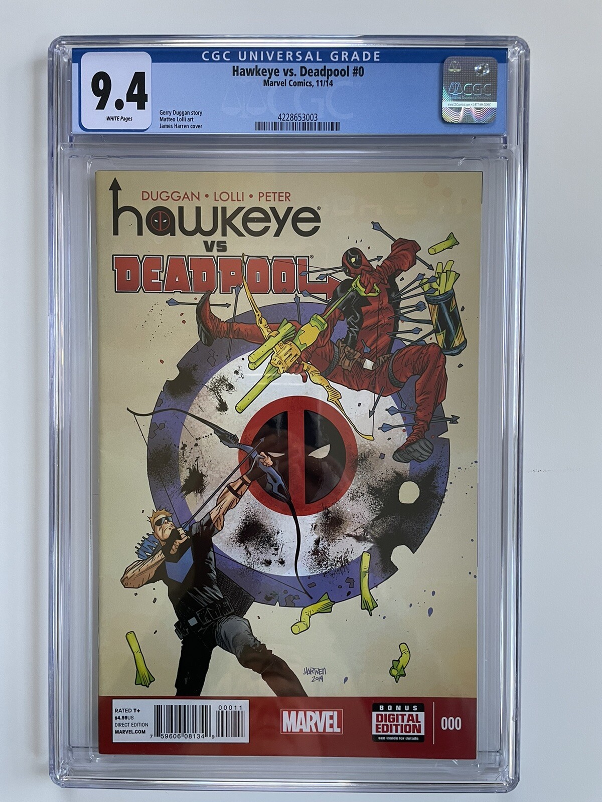 Hawkeye vs. Deadpool #0 CGC 9.4 | 1st Cameo Spider-Gwen & Thor (Jane) | 2014