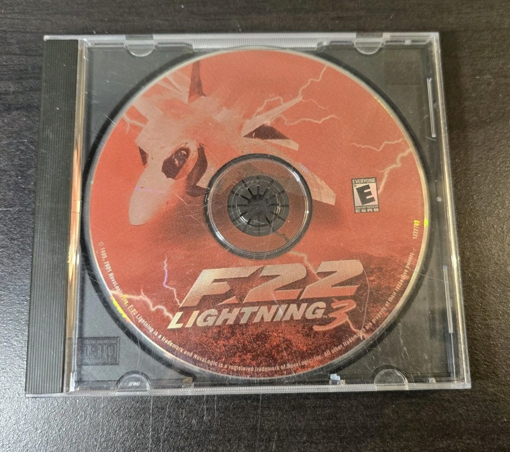 F-22 Lightning 3 Jewel Case (PC, 2001) DAMAGES