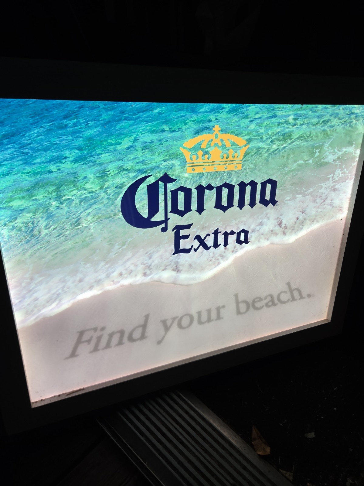 Rare Corona Extra Beer Changing Light LED Sign Find Your Beach
