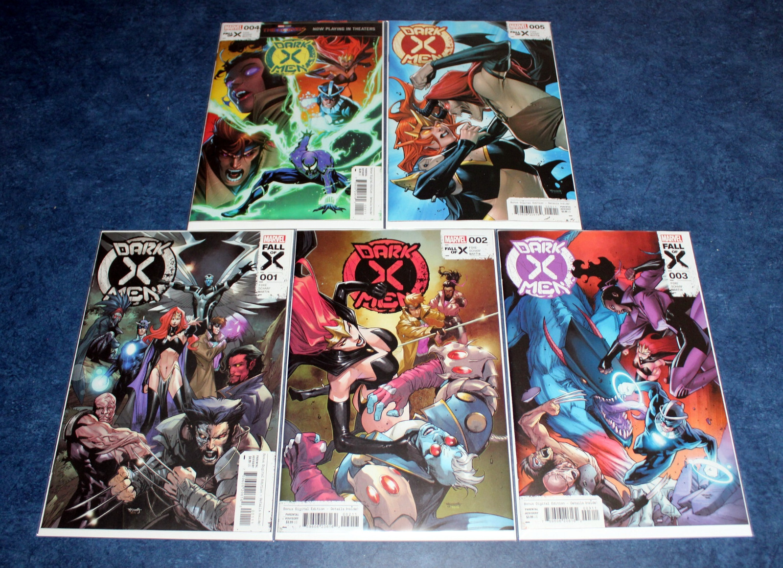 DARK X-MEN #1 2 3 4 5 1st print set MARVEL 2023 NM HAVOK GAMBIT MADELYNE PRYOR