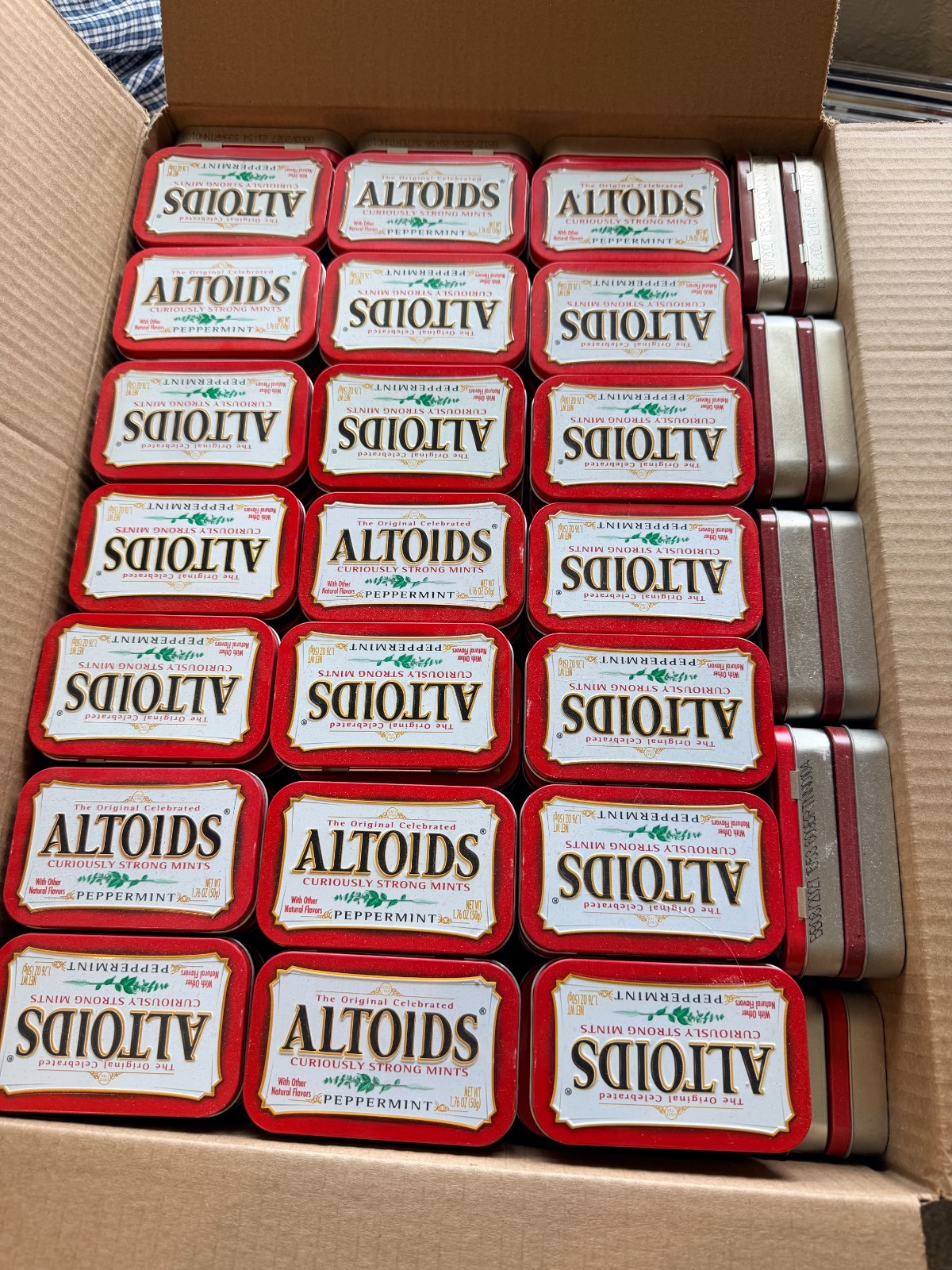 Lot of 150 Empty  Red  Altoids Tins  Boxes   No Dents