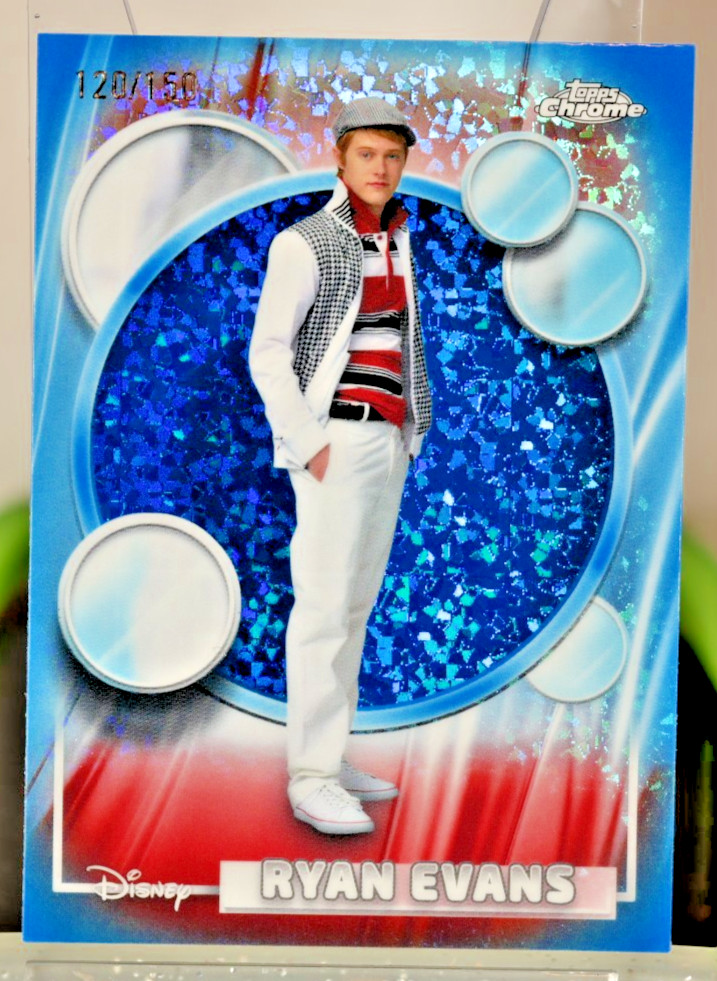 2026 Topps Chrome Disney RYAN EVANS #185 BLUE MINI-DIAMOND REFRACTOR /150 Music