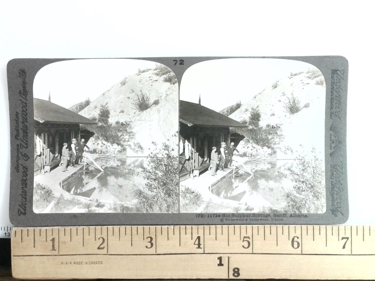 Hot Sulphur Springs Banff Alberta Stereoview Underwood & Underwood 1900s Canada