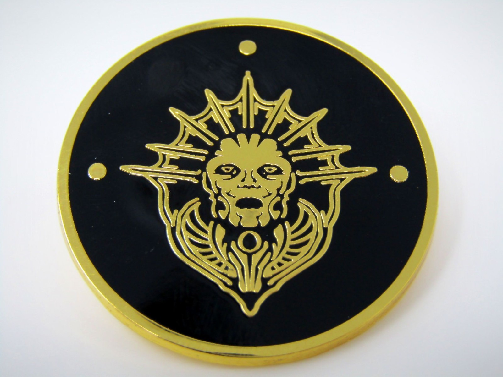 Path of Exile Exalted Orb Enamel Pin Gold & Black Video Game Collectible Badge