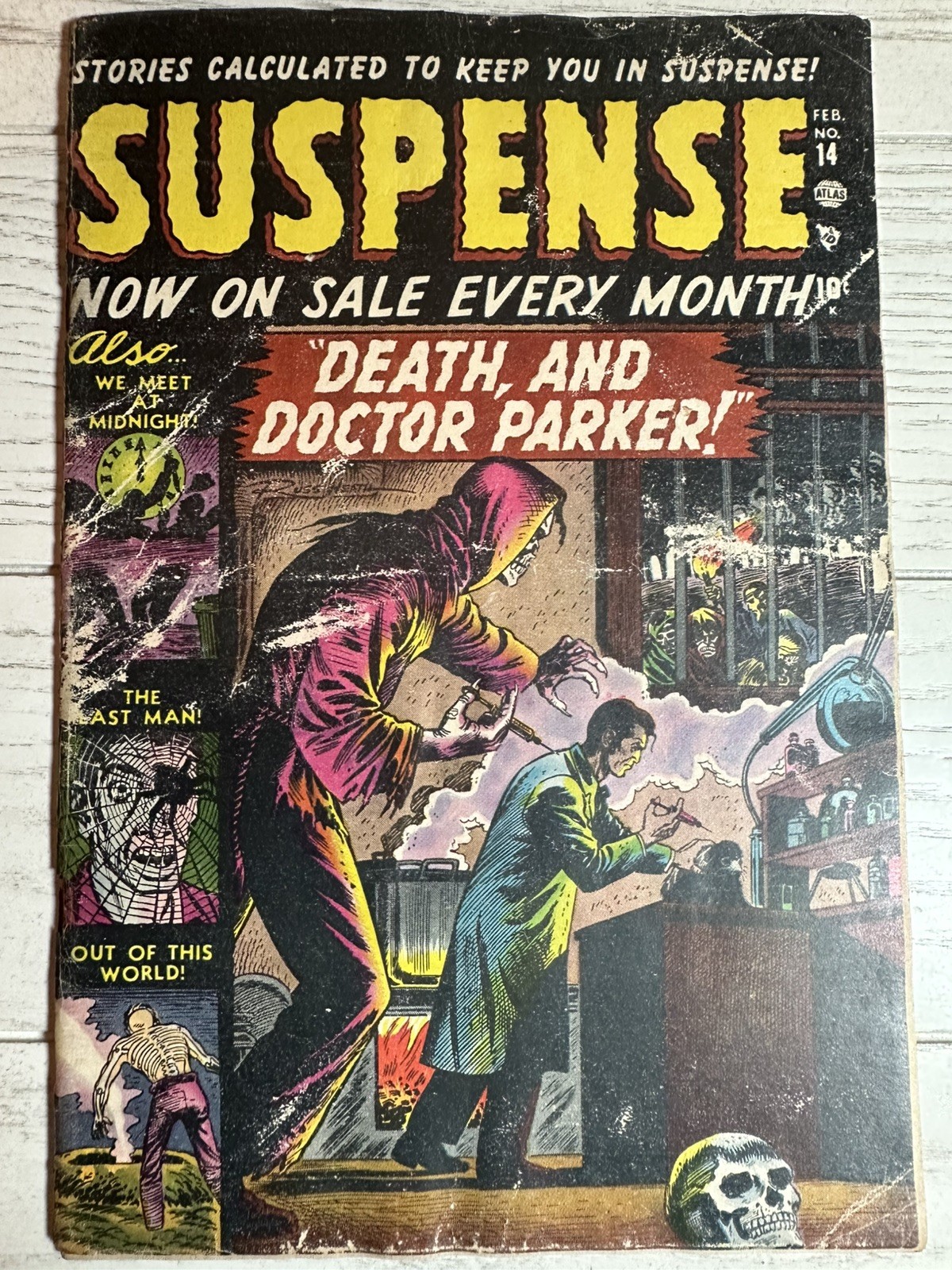 Suspense #14 1952 Atlas Pre-Code Horror Heath Needle Cover A-Bomb Panels